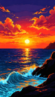 summer-sea-clouds-ghibli-style-aesthetic-mobile-wallpaper-mwpg047
