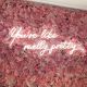 You're Like Really Pretty Neon Sign for Room Bar Restaurant Decor & Gift