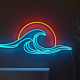 Wave Sunset Neon Art for Wall Decor & Gifts
