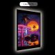 Neon Retrowave Sunset Gas Station LED Luminous Acrylic Wall Art DLPG020