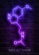 Melatonin Neon Molecule Neon Sign for Room Decor