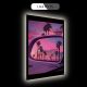 Retro Car Mirror Sunset Reflection LED Lighted Acrylic Wall Art DLPG017