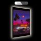 VHS 1998 Retro Car & Palm Trees LED Lighted Acrylic Wall Art DLPG011