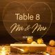 Illuminated Acrylic Table Number Sign YKTG01