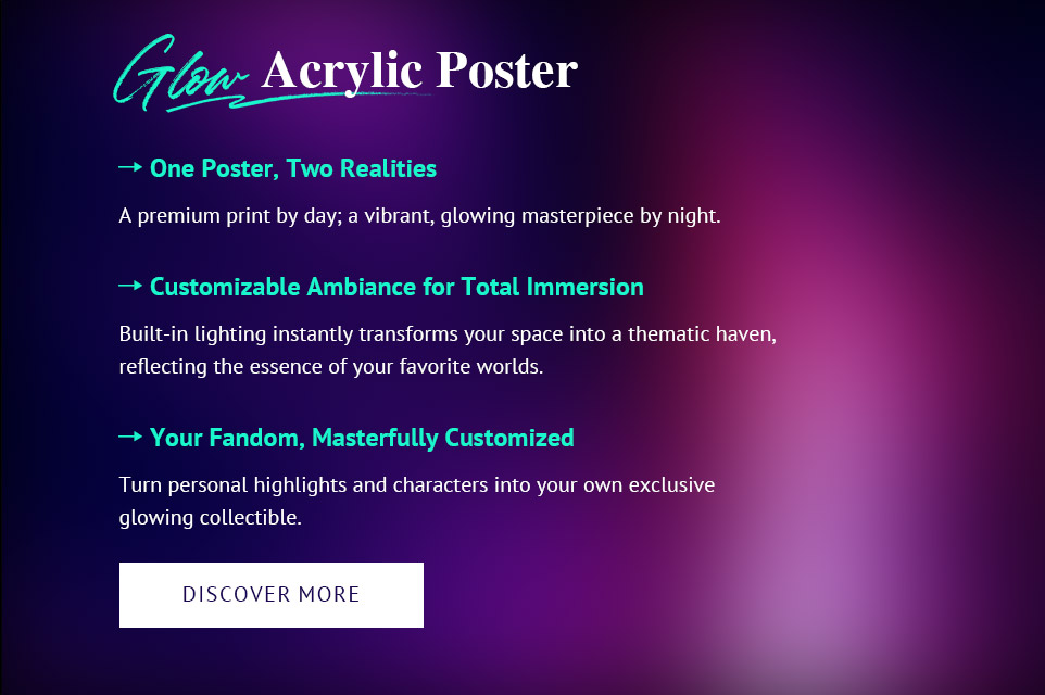 Glow acrylic poster benefits